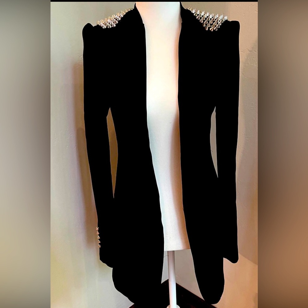 Zara studded shoulder blazer size small